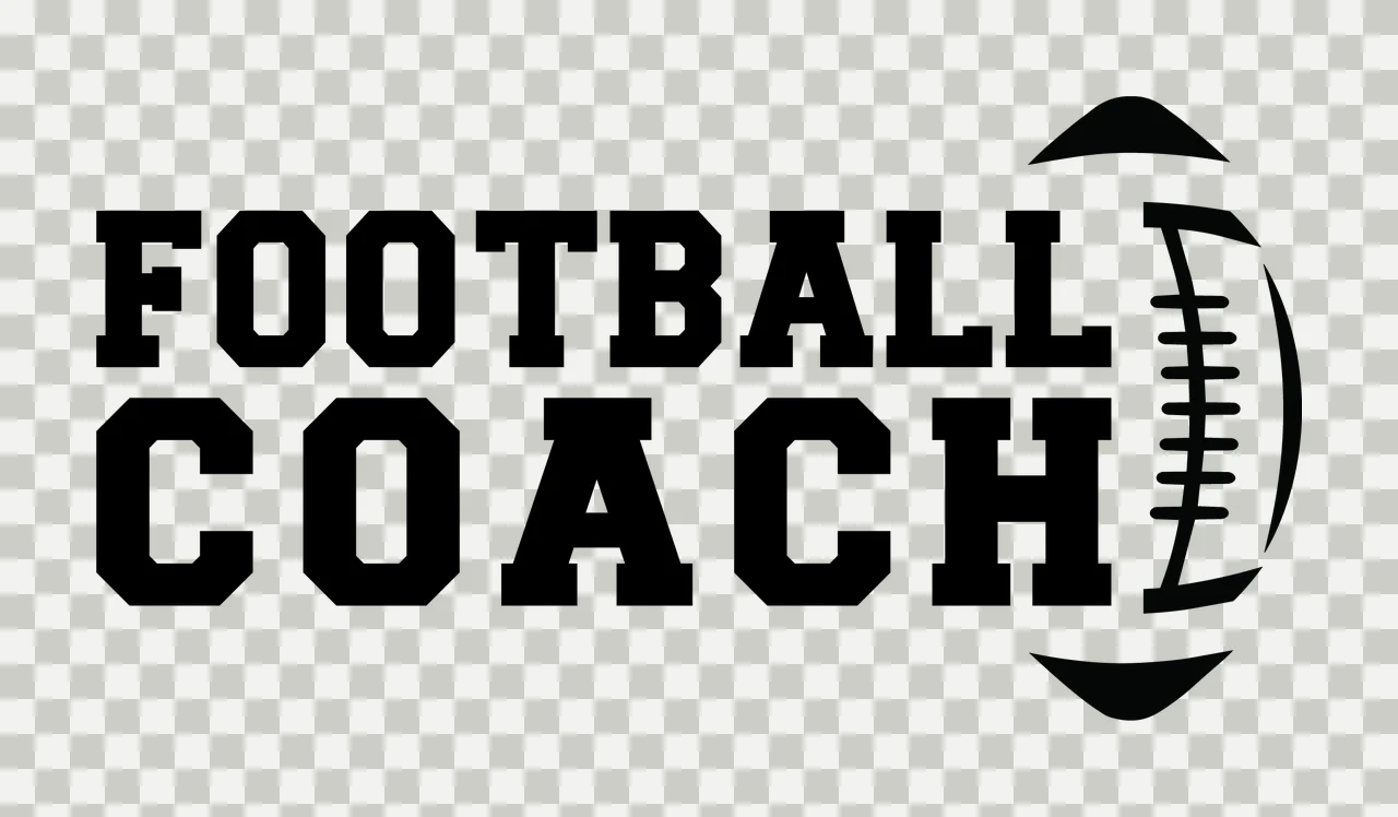 Football Coach Text Graphic With Silhouette On Right and typography transparency and detail preview thumbnail