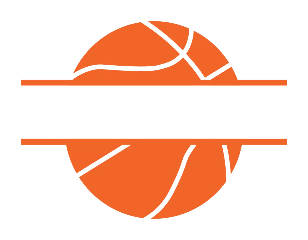Ball Black Round Silhouette With A Central Horizontal lines
