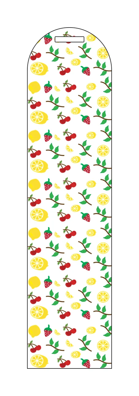Fruit And Leaf Vertical Pattern patterned lemon cherry twig