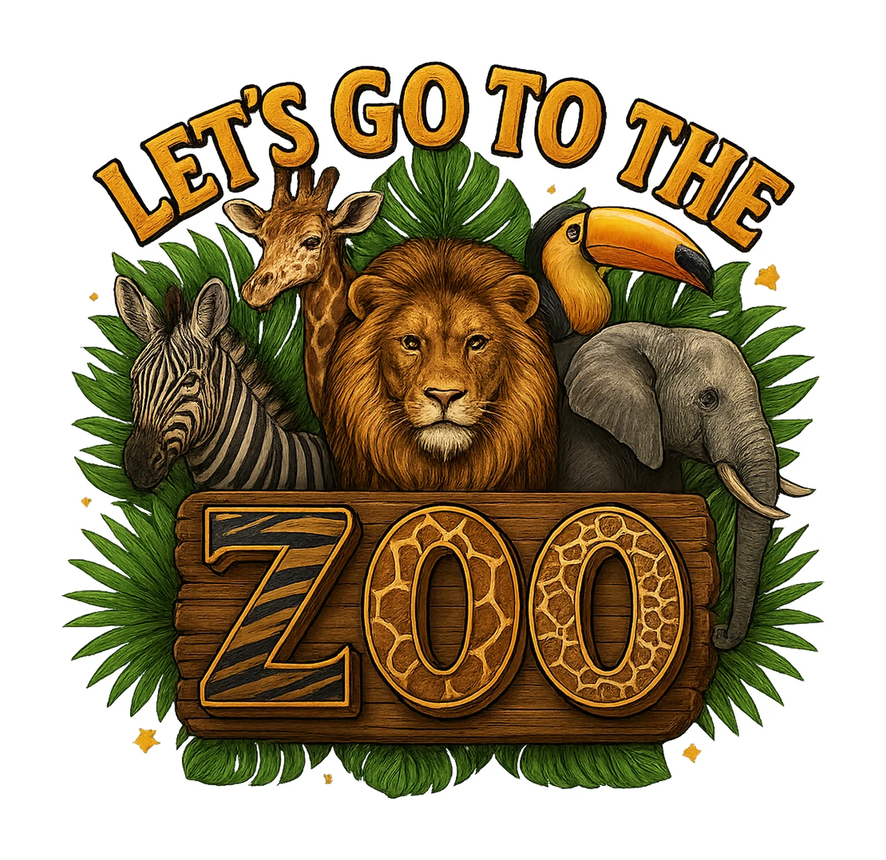 Zoo Crew Safari Animals Kids Birthday Jungle Party Artwork