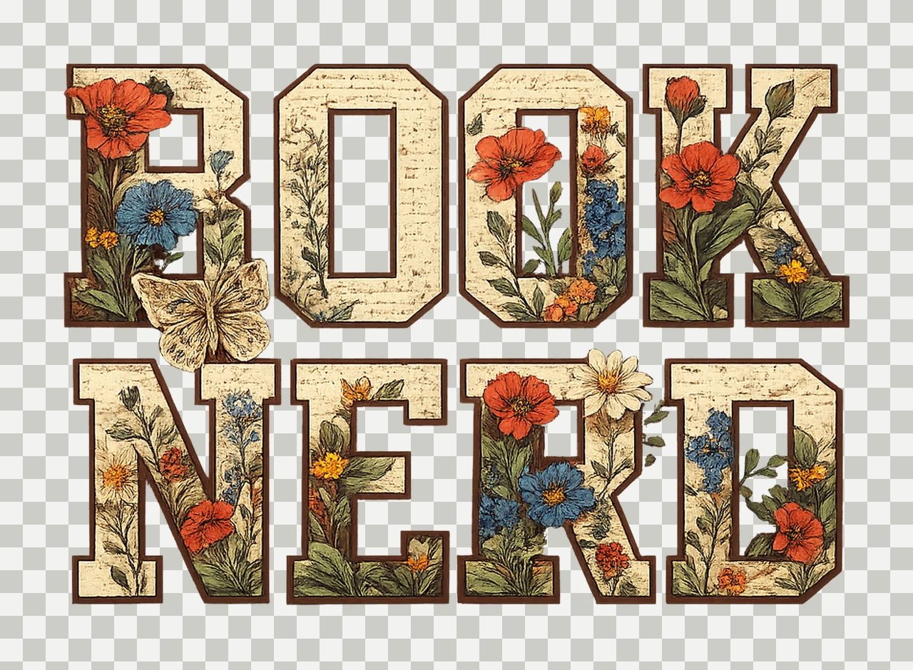 Trendy Book Nerd Book Worm Sublimation Design Retro Bookish transparency and detail preview thumbnail