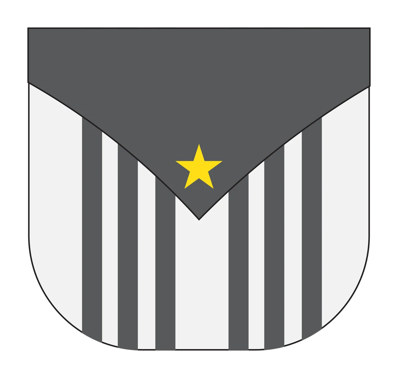 Rectangular Badge Shape With Rounded Bottom Corners rectangle