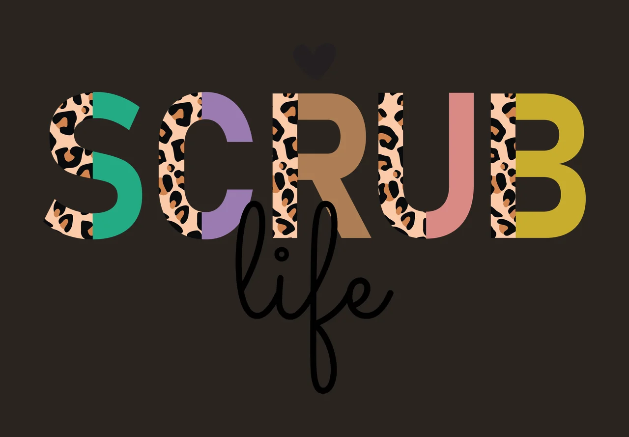 Scrub Life Phrase With Heart Accent typography black white contrast preview thumbnail