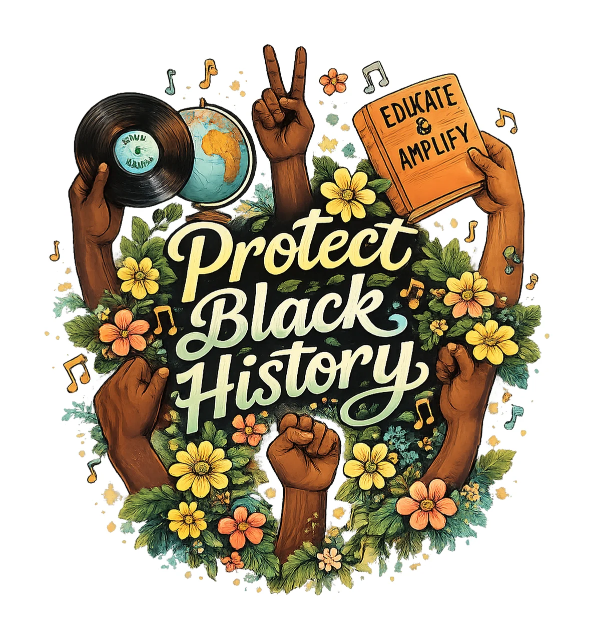 Black History Month Protect Black History Design Educate