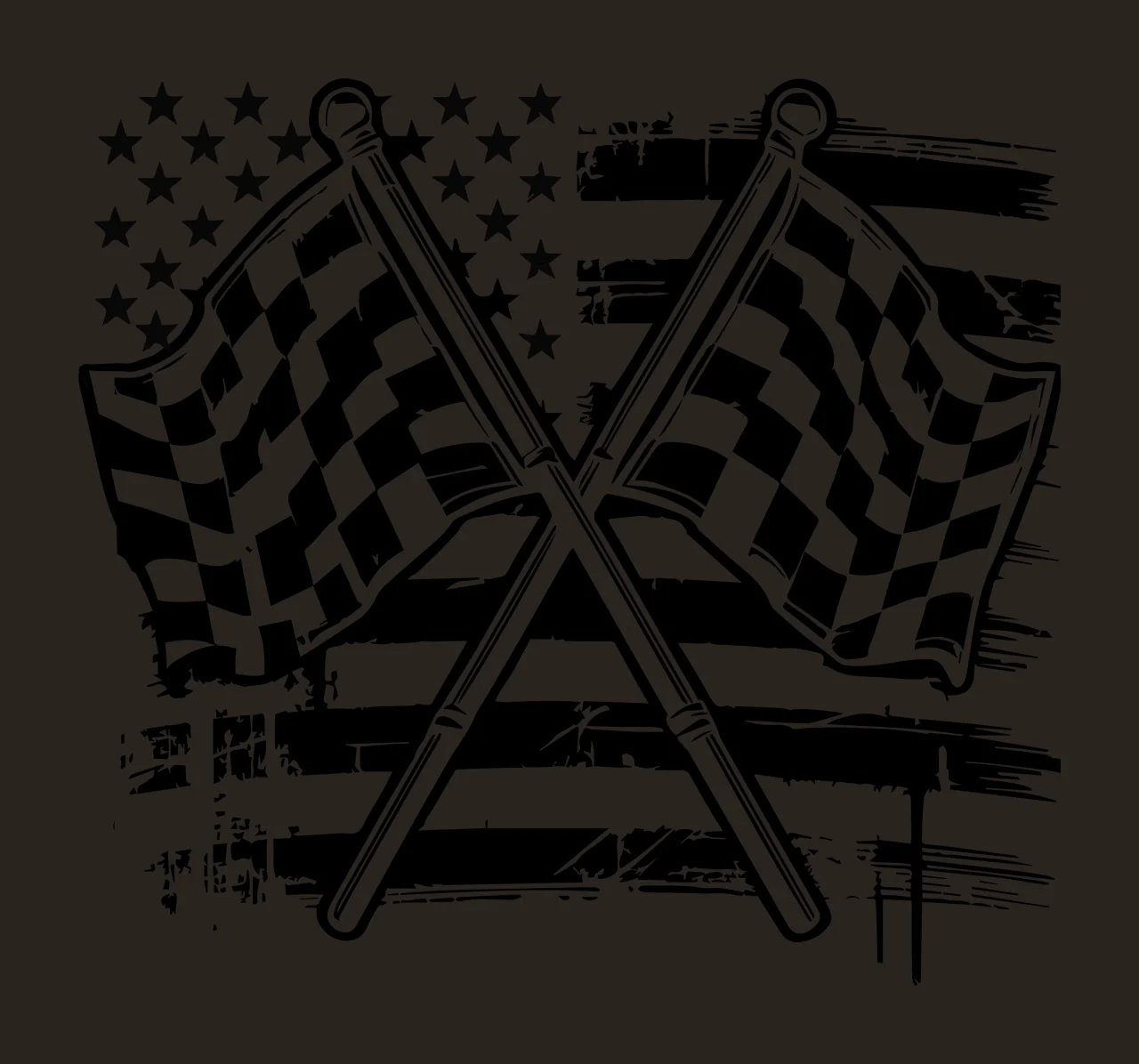 Flag Background With Two Crossed Flags overlapping line drawing contrast preview thumbnail