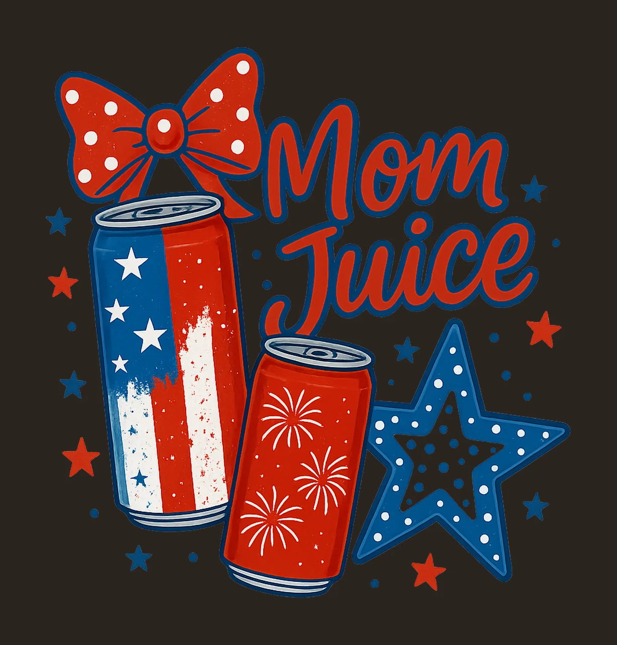 Mom Juice 4th Of July bow ORIGINAL She Just Mom DESIGNER is contrast preview thumbnail