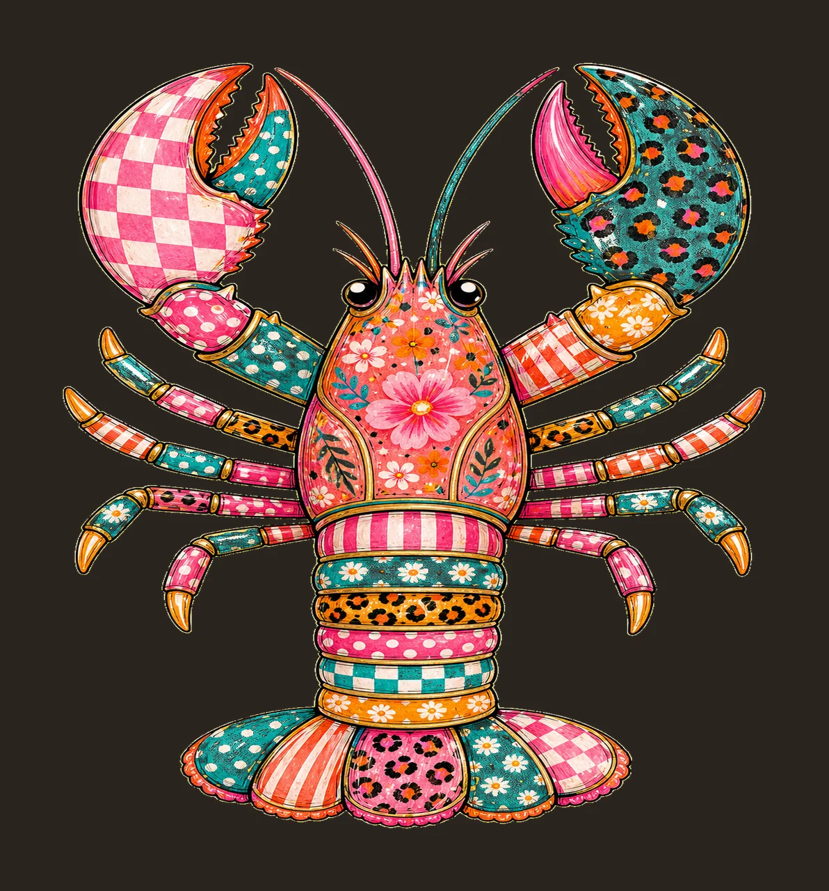 Preppy Lobster Beach Summer Vacation Shirt Variation F contrast preview thumbnail