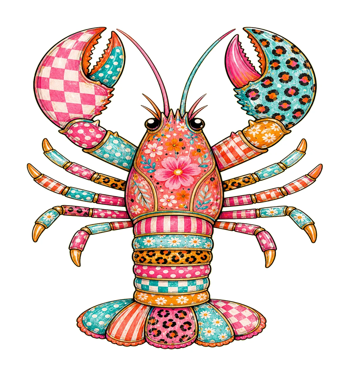 Preppy Lobster Beach Summer Vacation Shirt Variation F