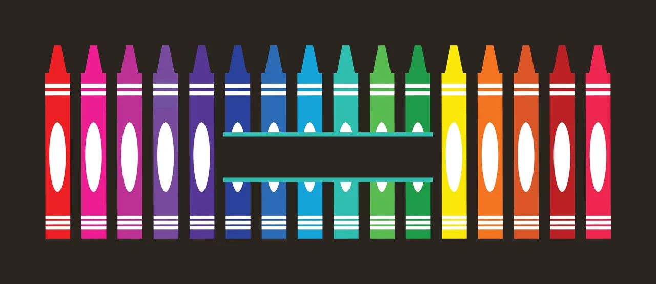 Can Glass Wrap Crayon Row Border Graphic Design crayons aligned contrast preview thumbnail