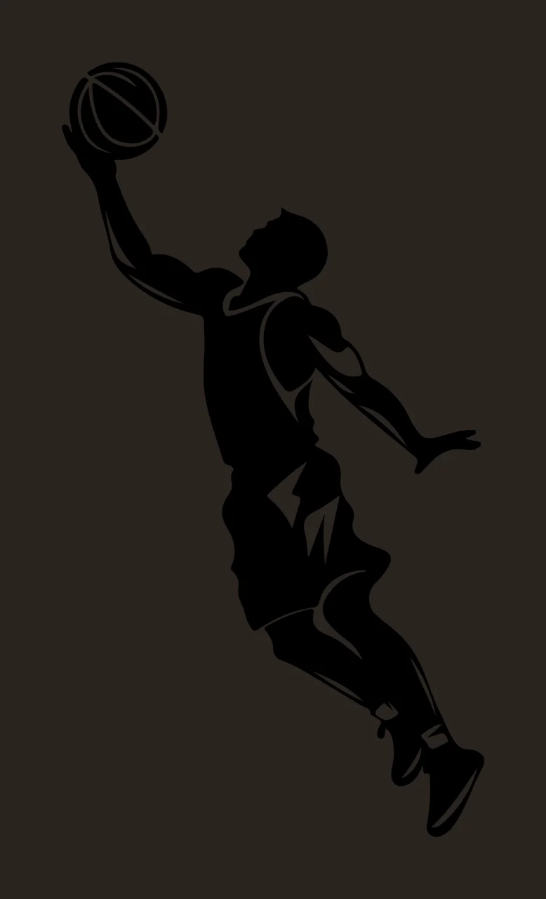 Can Glass Wrap Basketball Player Jumping To Shoot contrast preview thumbnail