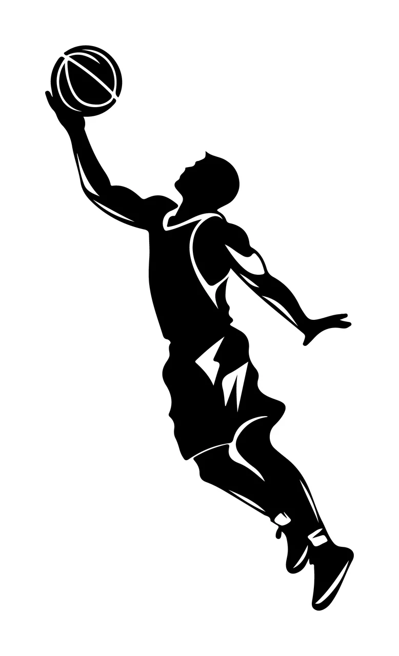 Can Glass Wrap Basketball Player Jumping To Shoot