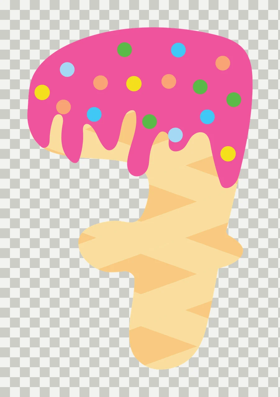 Ice Cream Font Character 24 scalable logo design icon transparency and detail preview thumbnail