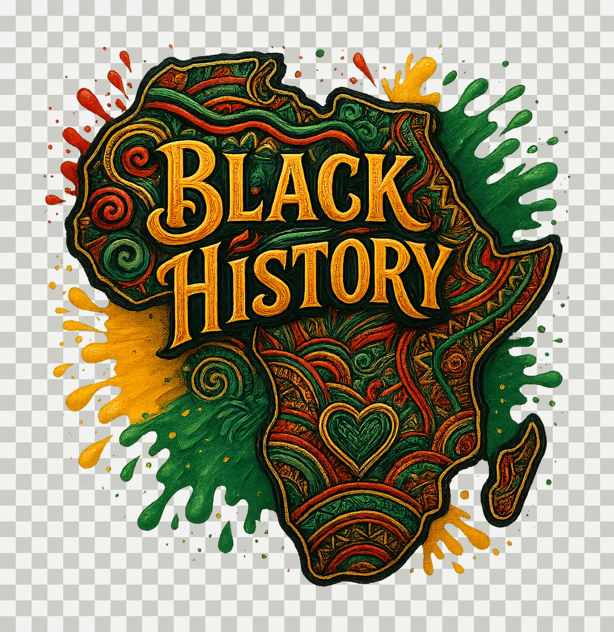 Black history Juneteenth afrocentric crew Sublimation Design transparency and detail preview thumbnail