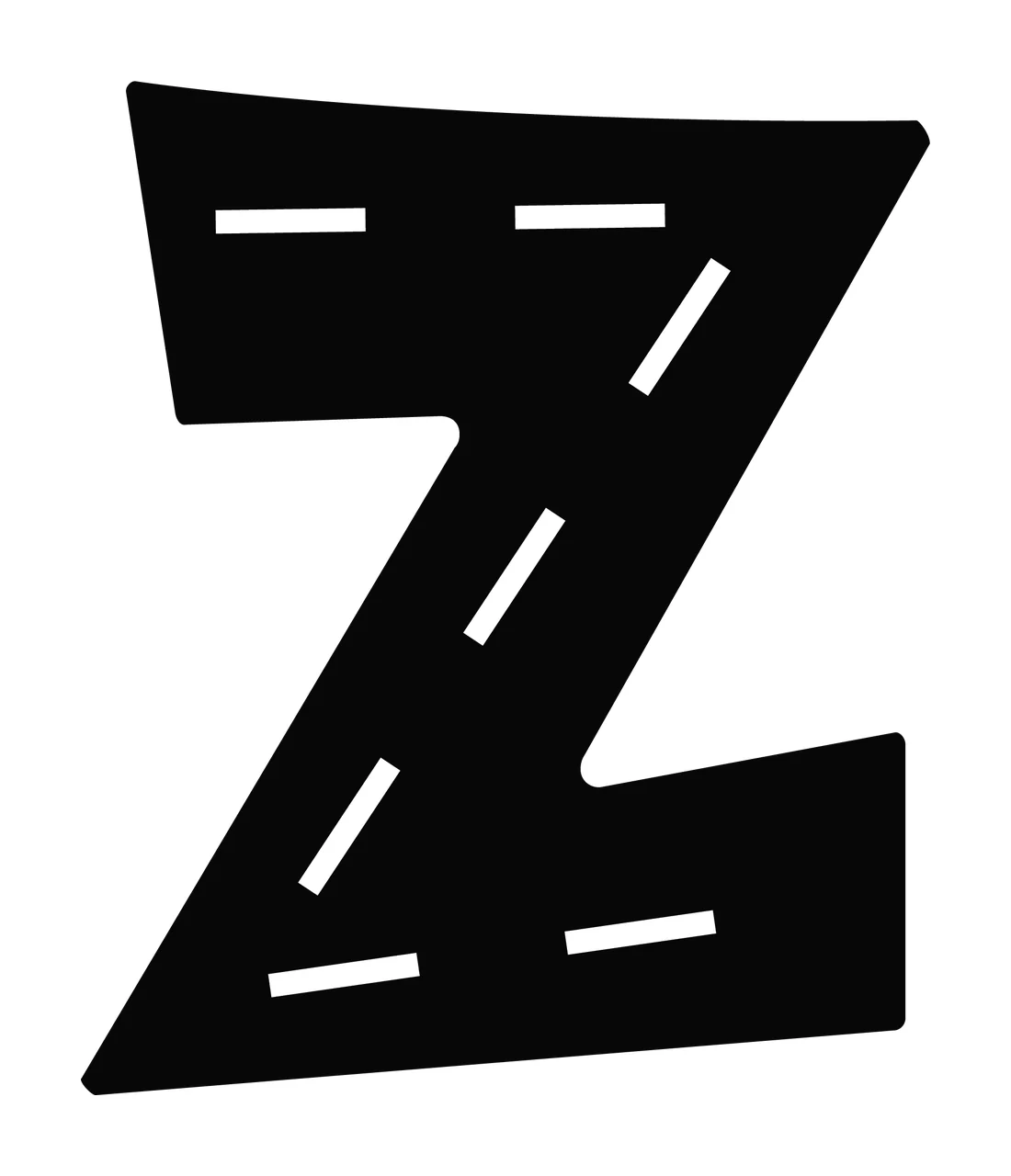 Can Glass Wrap Z Letter Road Pattern Graphic