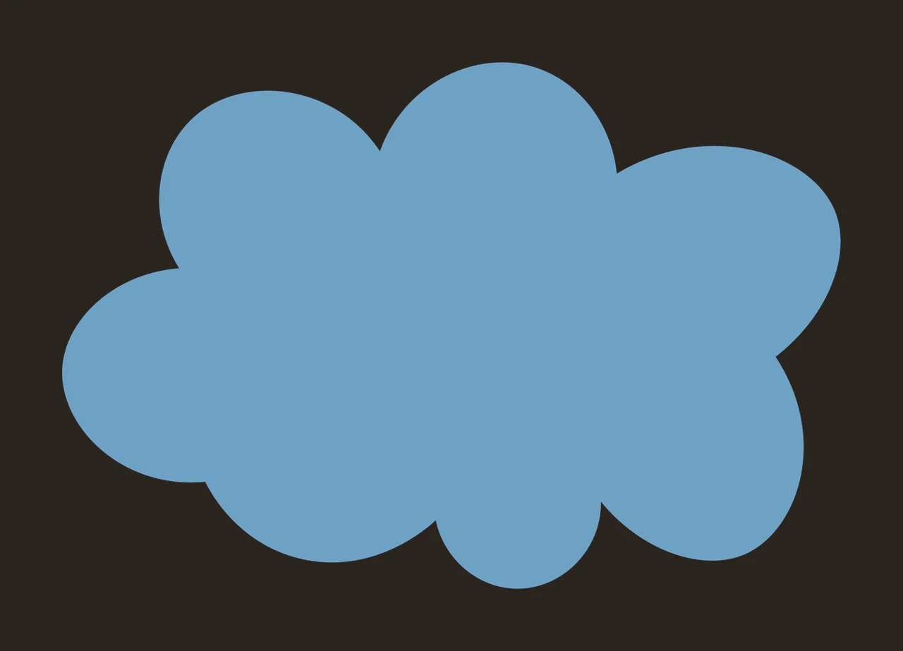 Black Cloud Shaped Silhouette shape minimalist plain white contrast preview thumbnail