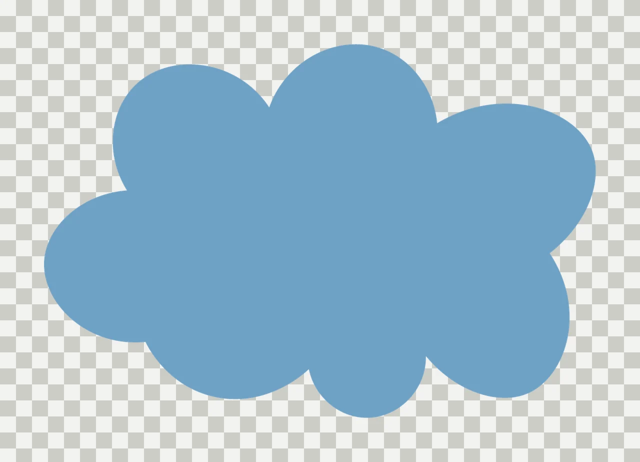Black Cloud Shaped Silhouette shape minimalist plain white transparency and detail preview thumbnail