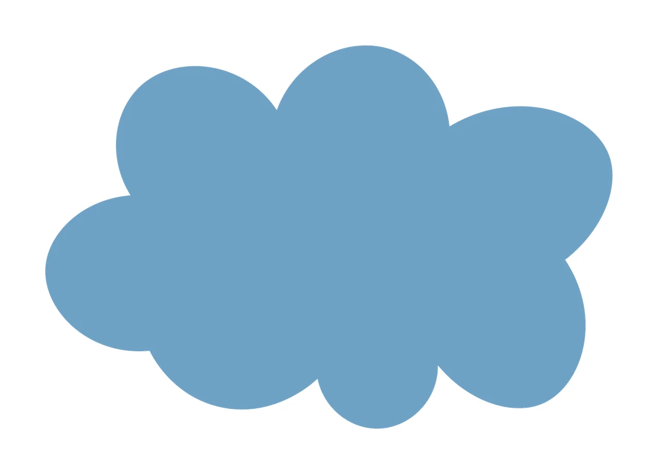 Black Cloud Shaped Silhouette shape minimalist plain white