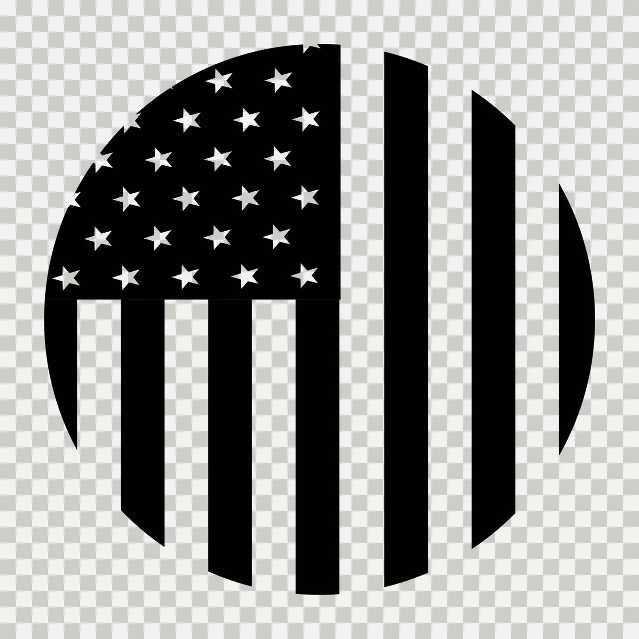 Circular Badge Featuring A Stars And Stripes Pattern circle transparency and detail preview thumbnail