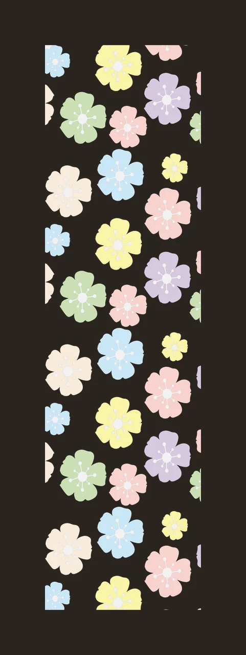 Repeating Floral Pattern In Black Ink flowers petals repetitive contrast preview thumbnail