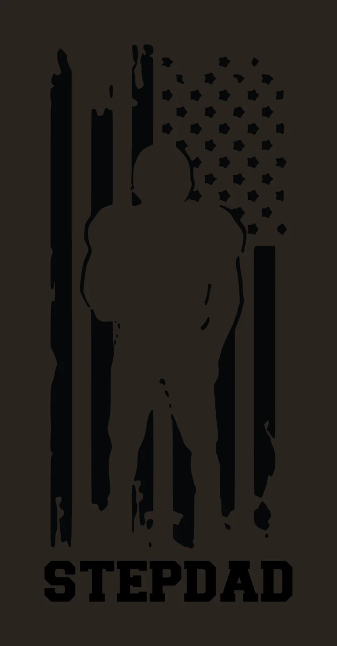 Football Stepdad American Flag Player Silhouette standing stencil contrast preview thumbnail