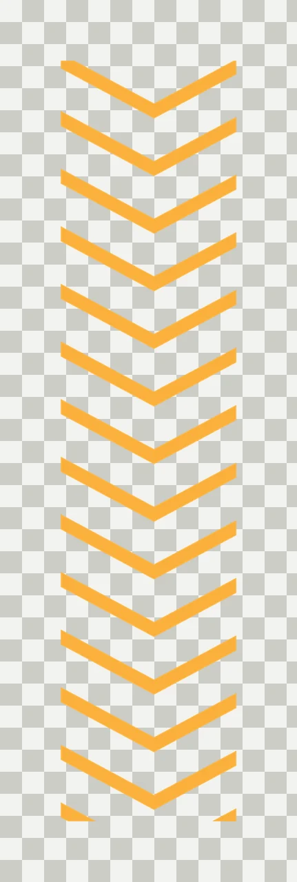Chevron pattern with thick V shaped lines vertical rectangular frame bold geometric and bright orange in white transparency and detail preview thumbnail