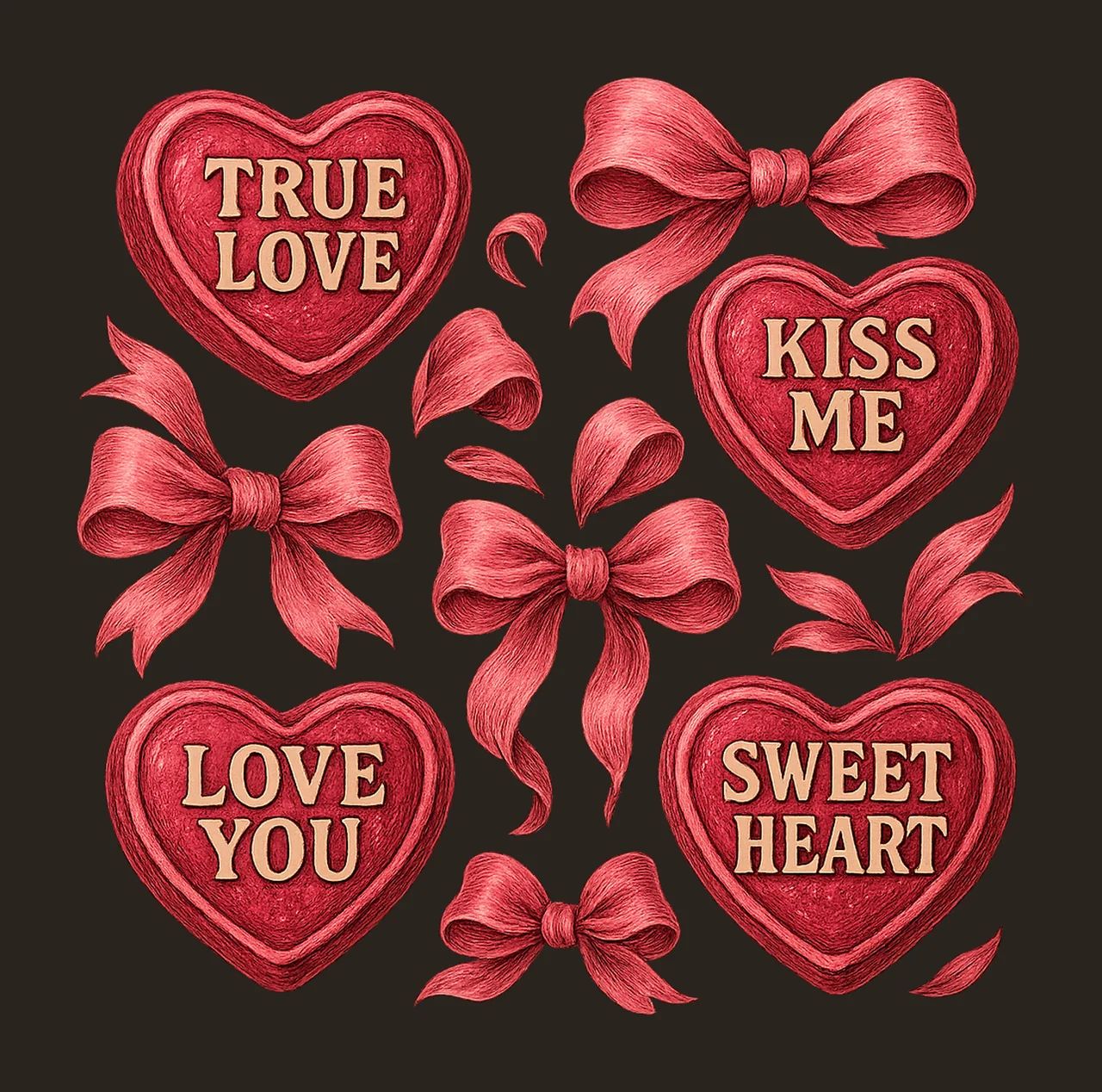 Valentines Day Coquette Heart Retro Sublimation Design contrast preview thumbnail
