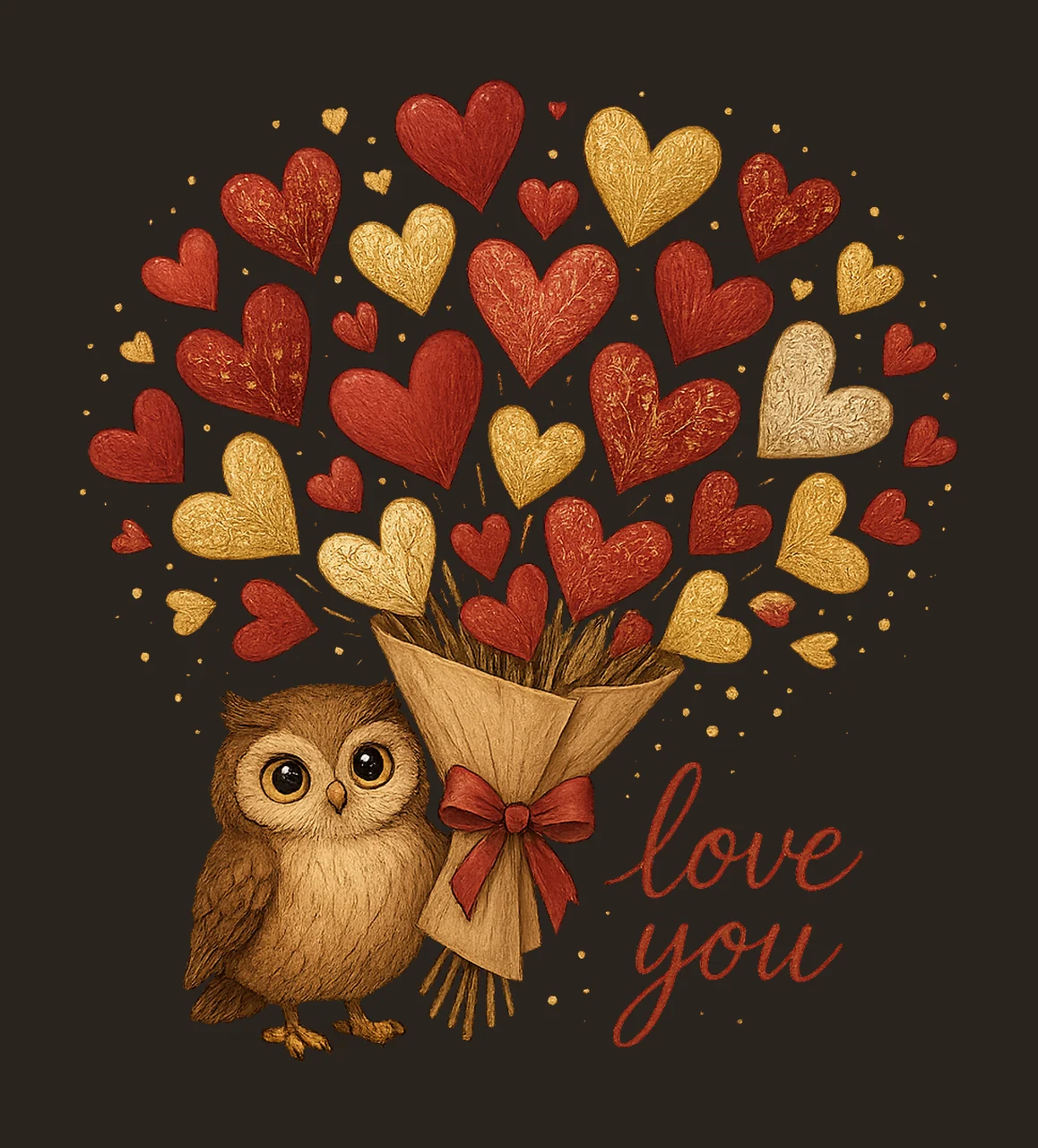 Romantic Valentines Day Cute Valentine Artwork Hearts XOXO contrast preview thumbnail