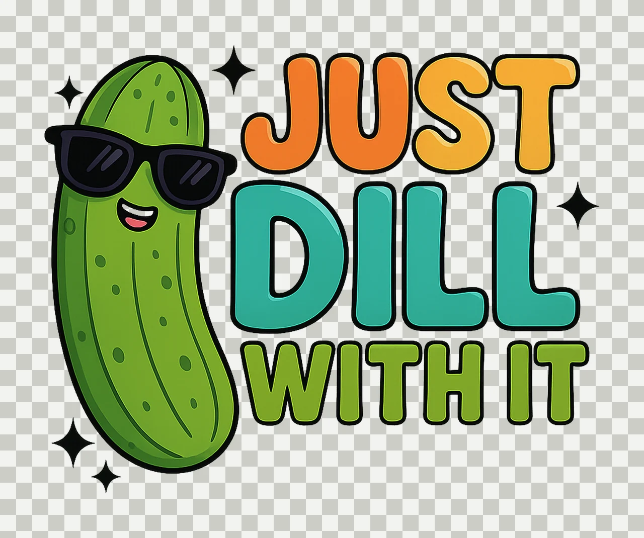 Funny Pickle Pun Coquette Dill With It Pink Coquette Bows transparency and detail preview thumbnail
