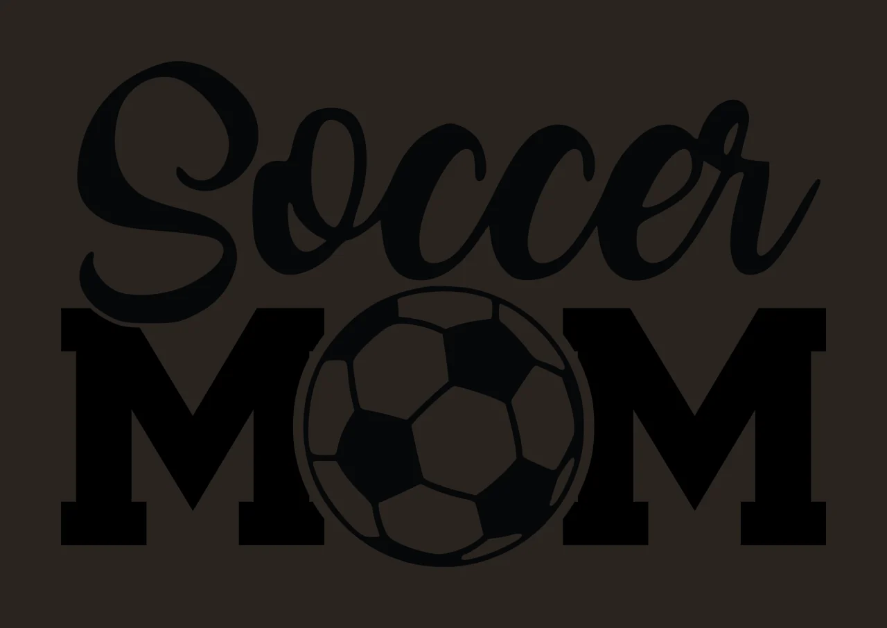 Soccer Family Soccer Mom Decorative Text graphic displaying contrast preview thumbnail