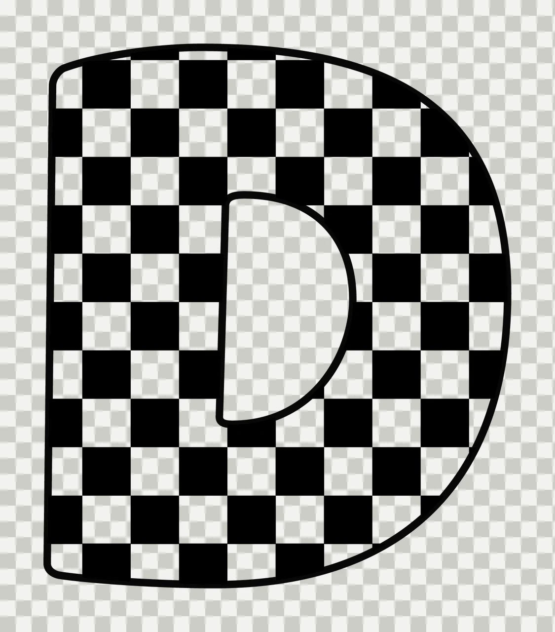 Can Glass Wrap Letter D Patterned Fill transparency and detail preview thumbnail