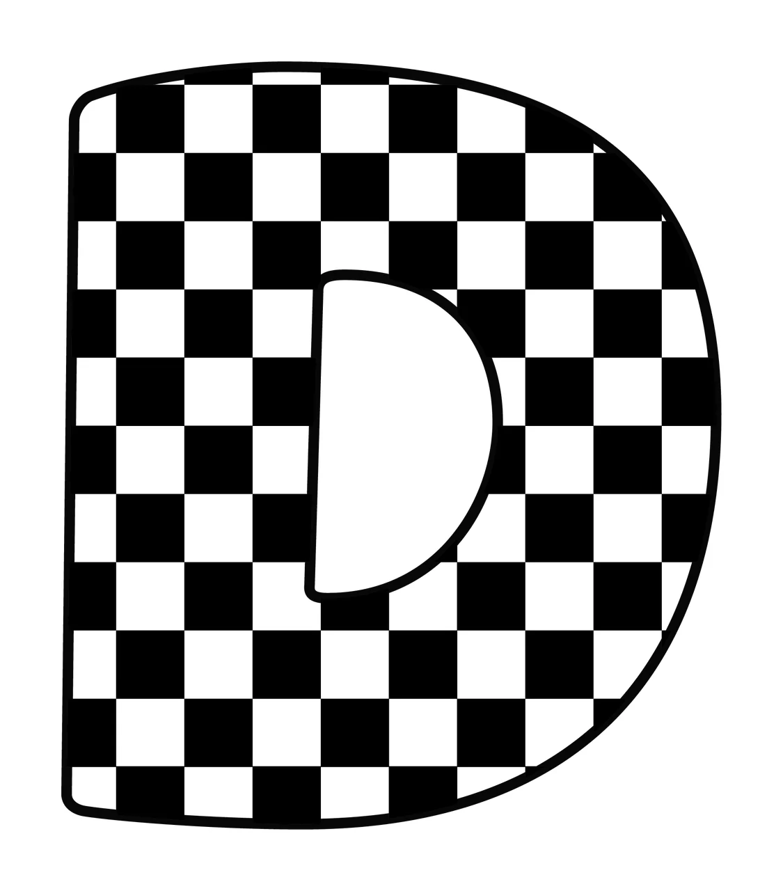 Can Glass Wrap Letter D Patterned Fill