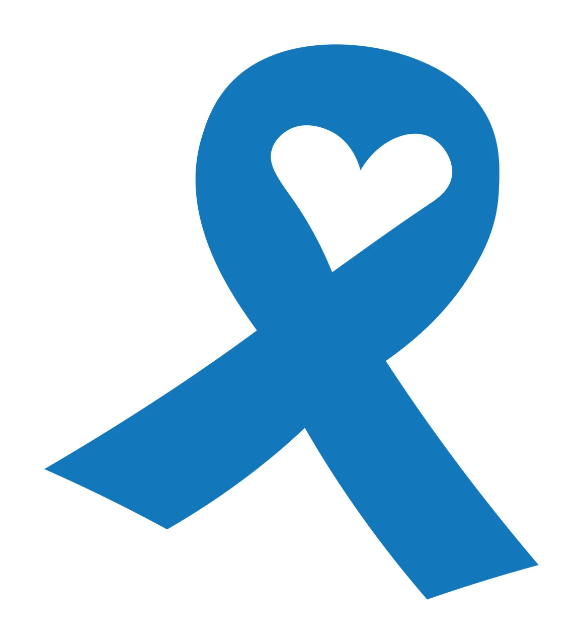 Ribbon Awareness With Heart And Shape In Black