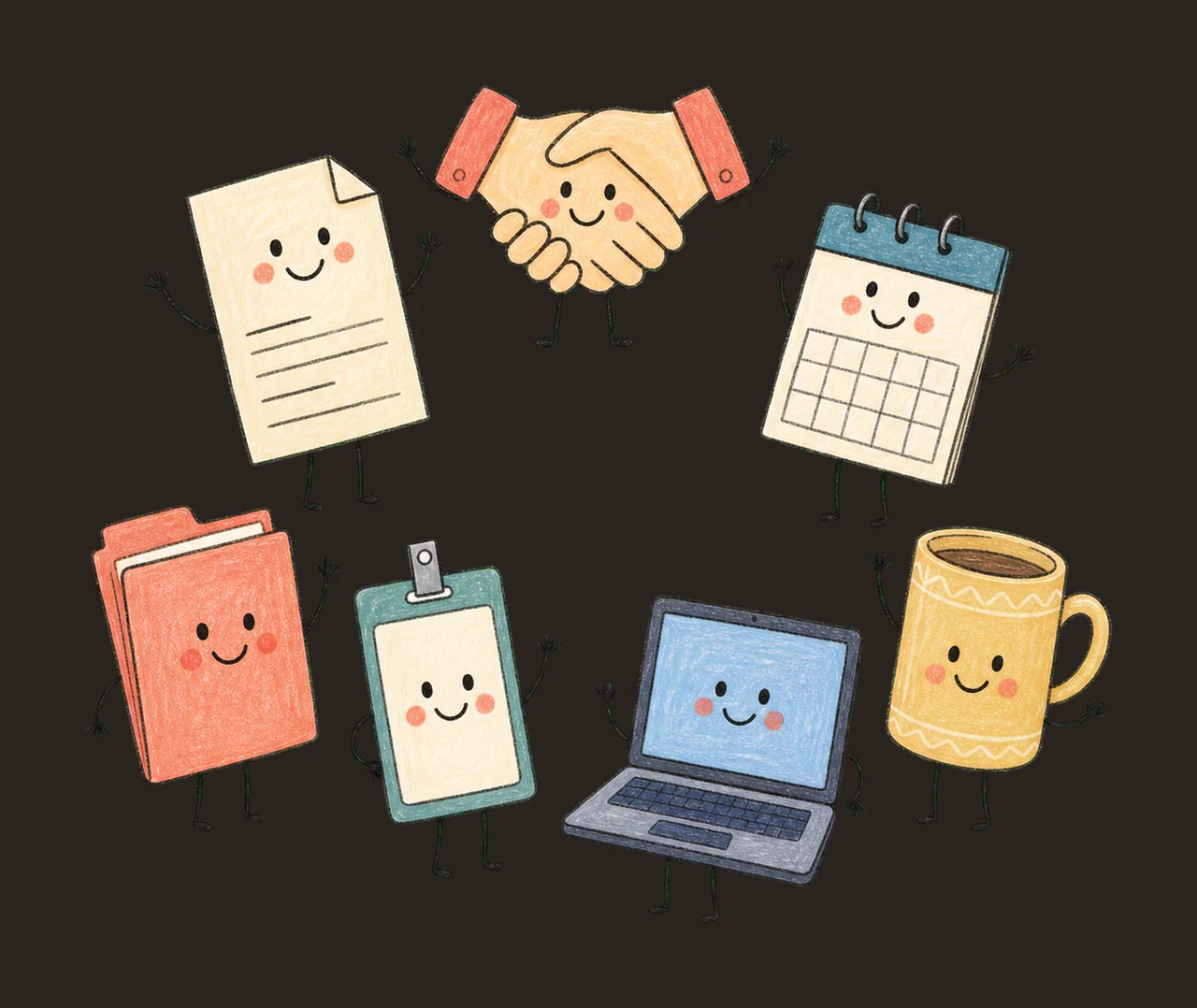 Human Resources Doodle Crew Cute HR Gift HR Variation D contrast preview thumbnail