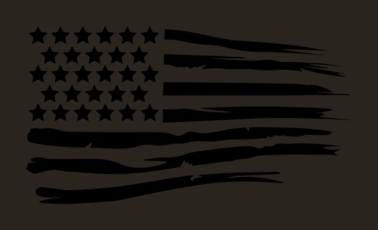Black Flag Distressed American Stars And Stripes graphic contrast preview thumbnail