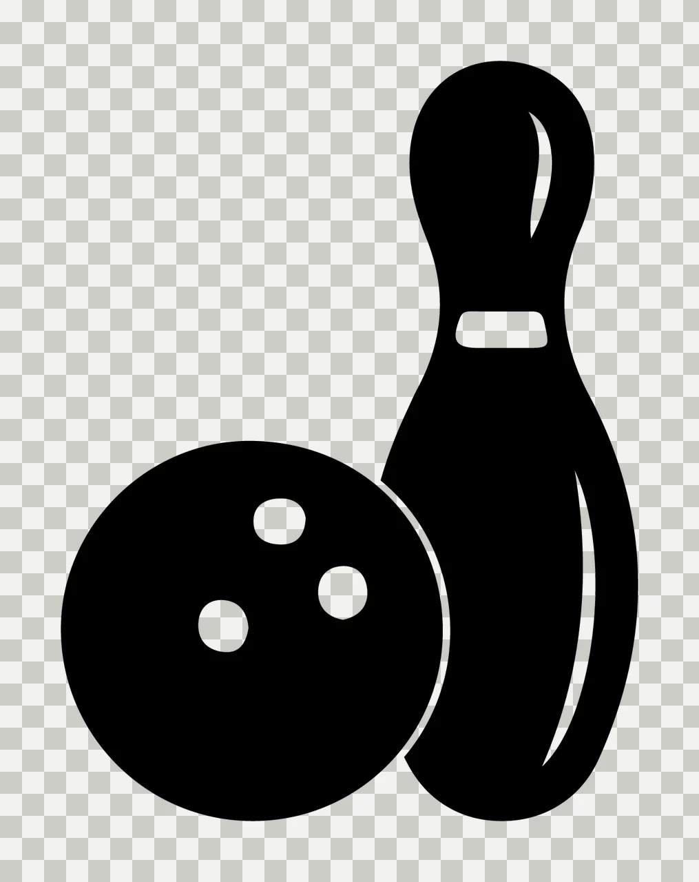 Bowling Equipment Standing With Pin transparency and detail preview thumbnail