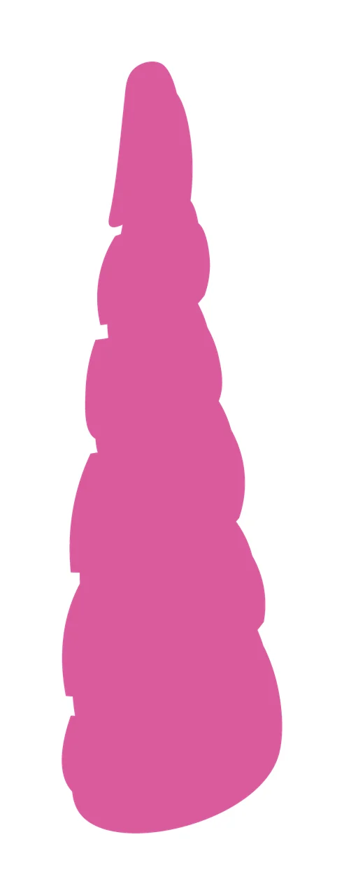 Black Silhouette Of A Tapering Spiral Horn tapered shape minimalist