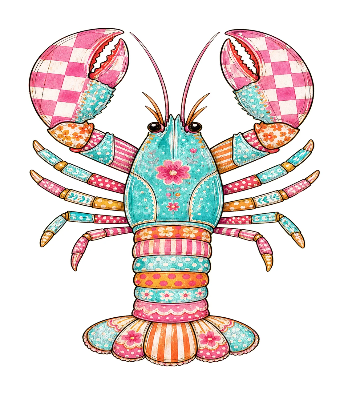 Preppy Lobster Beach Summer Vacation Shirt Variation C