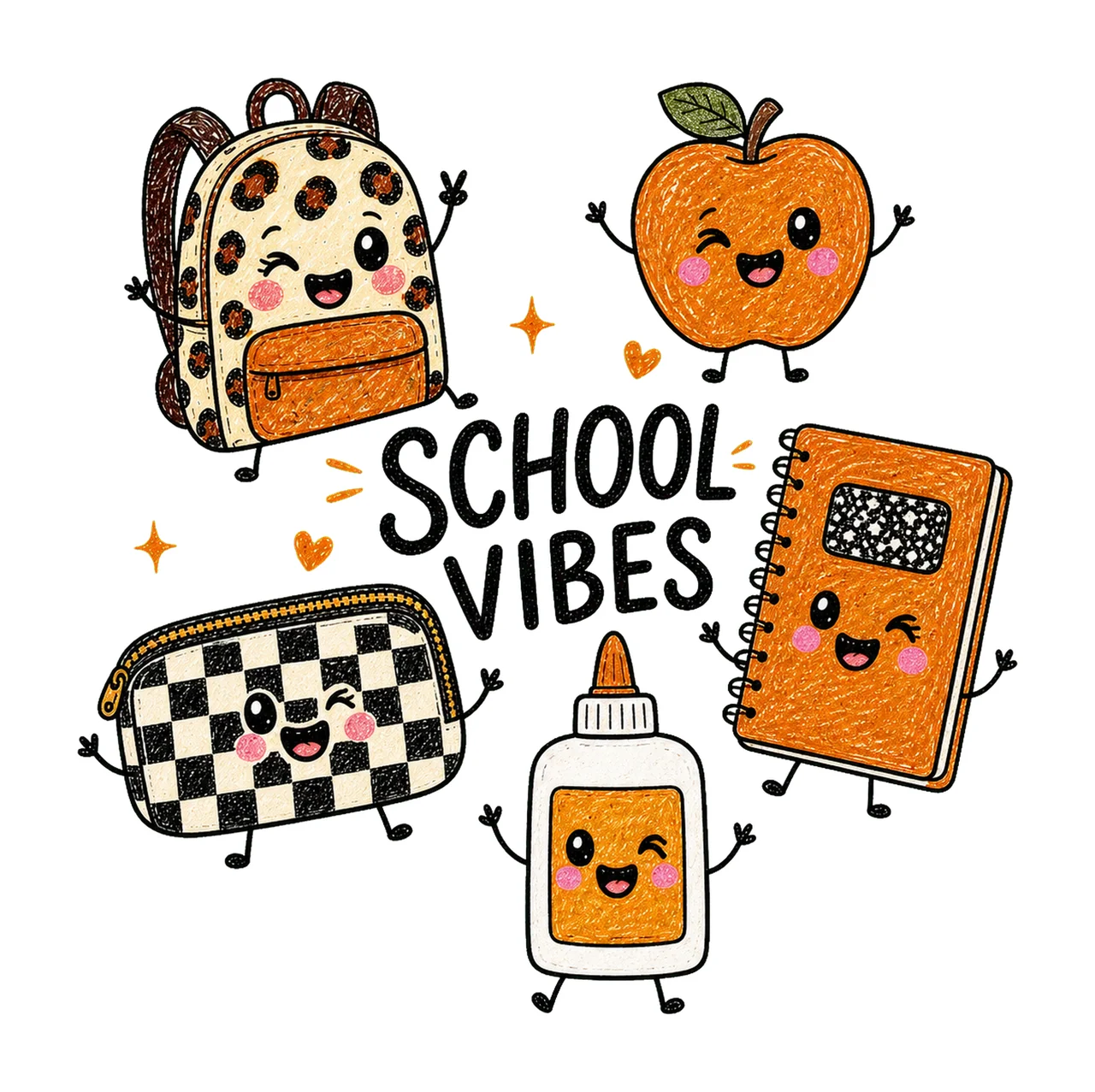 School Doodle Teacher Life Be Kind Teacher Variation B