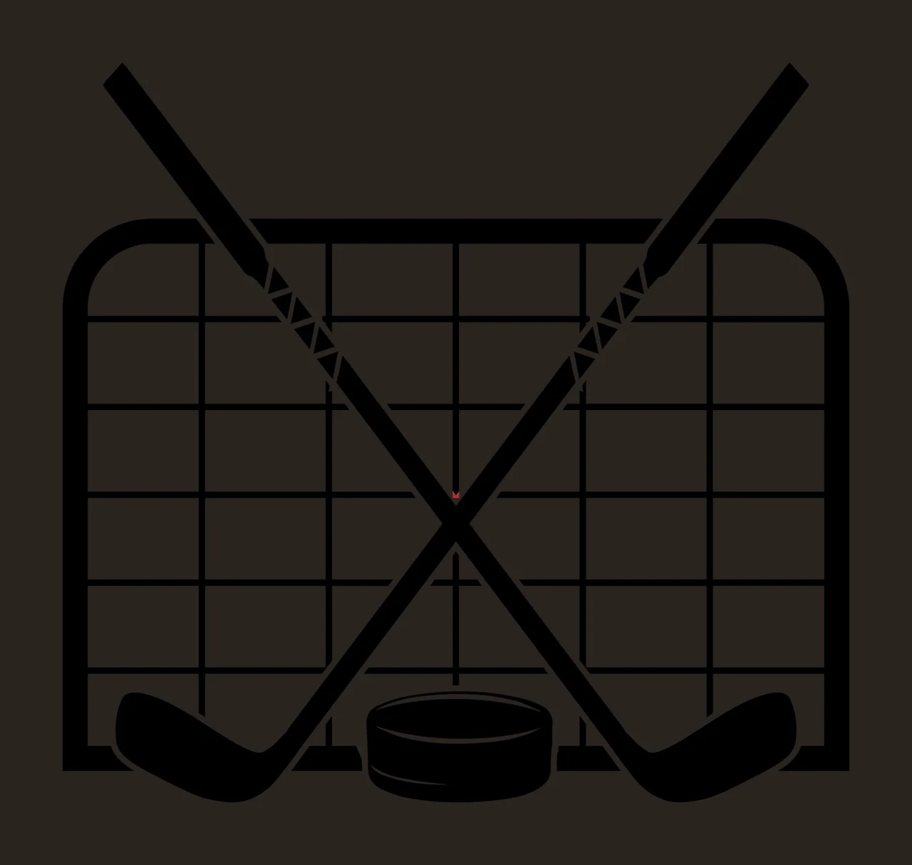 Hockey Ice Sticks Crossed With Net contrast preview thumbnail