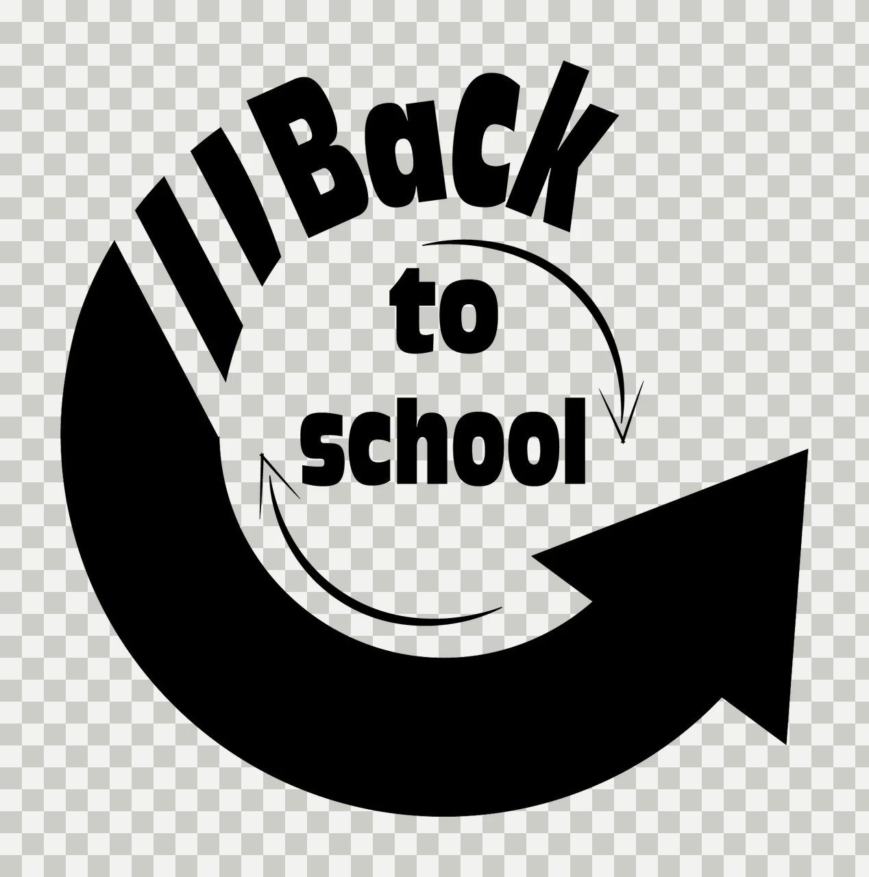 Back To School Arrow Logo transparency and detail preview thumbnail