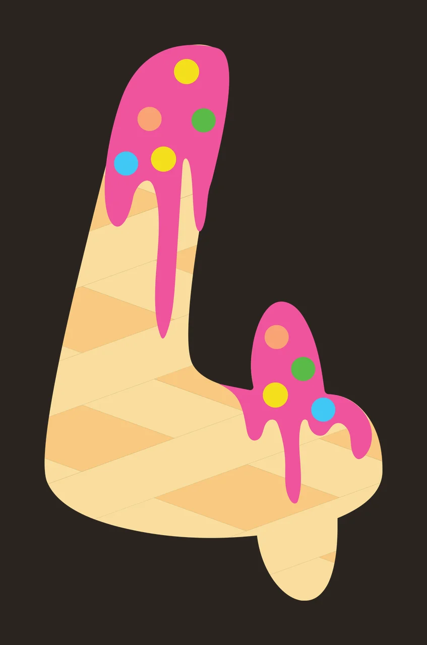 Ice Cream Font Character 27 scalable logo design icon contrast preview thumbnail