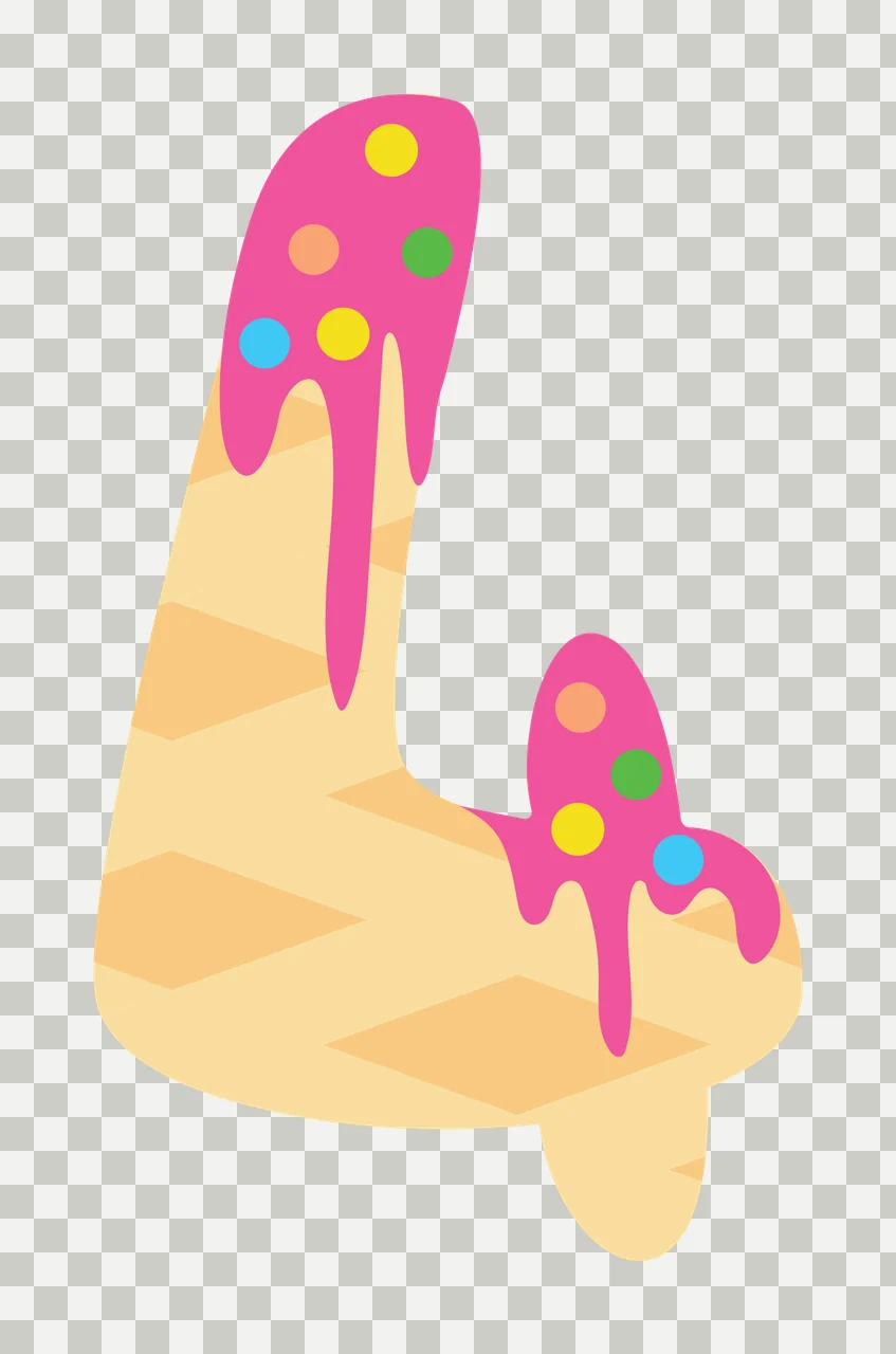 Ice Cream Font Character 27 scalable logo design icon transparency and detail preview thumbnail