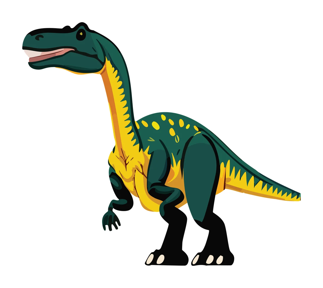 Dinosaur Silhouette With Bone Details standing black white