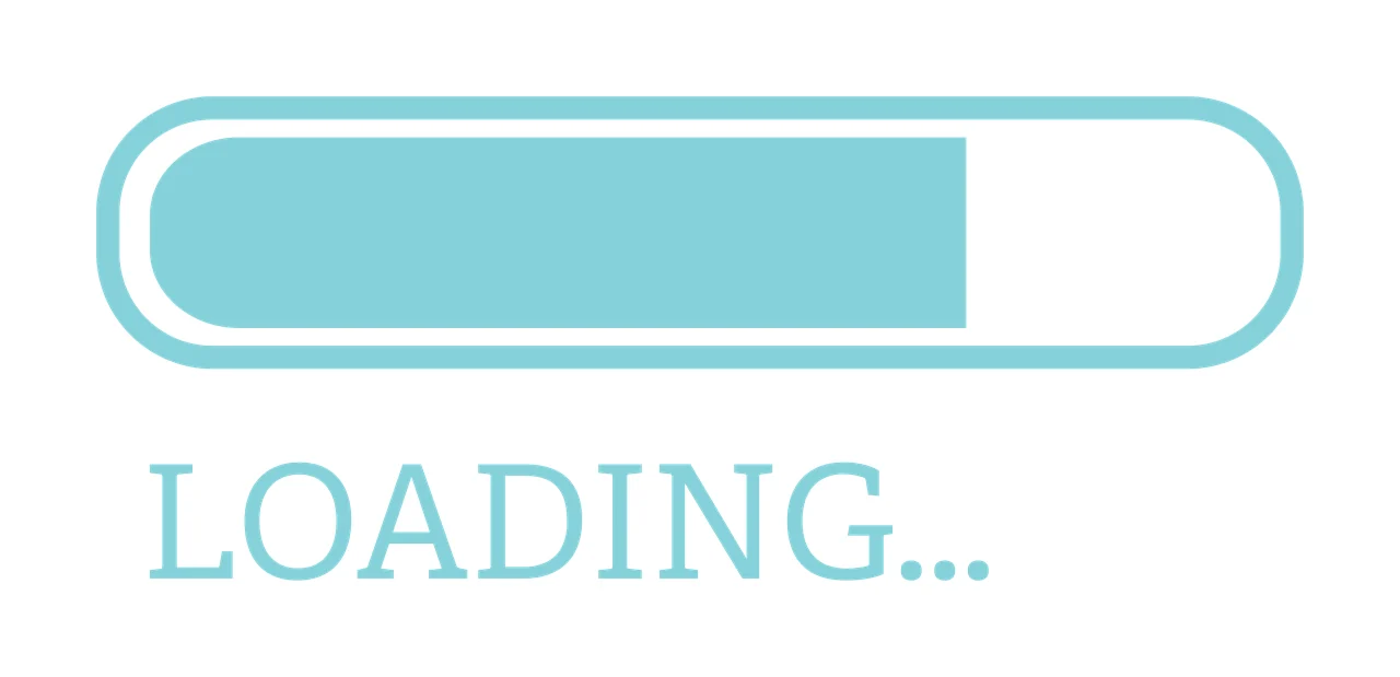 Loading Progress Bar With Text In Black Graphic icon plain white