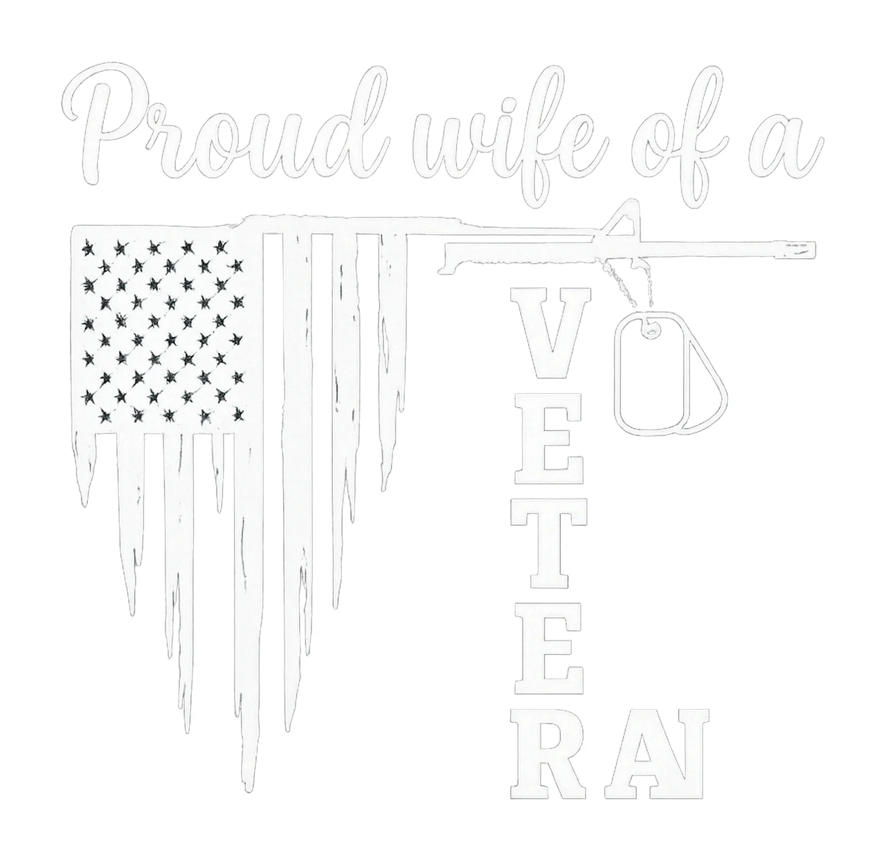 Proud Wife Of Veteran Shirt Military Wife Design Patriotic