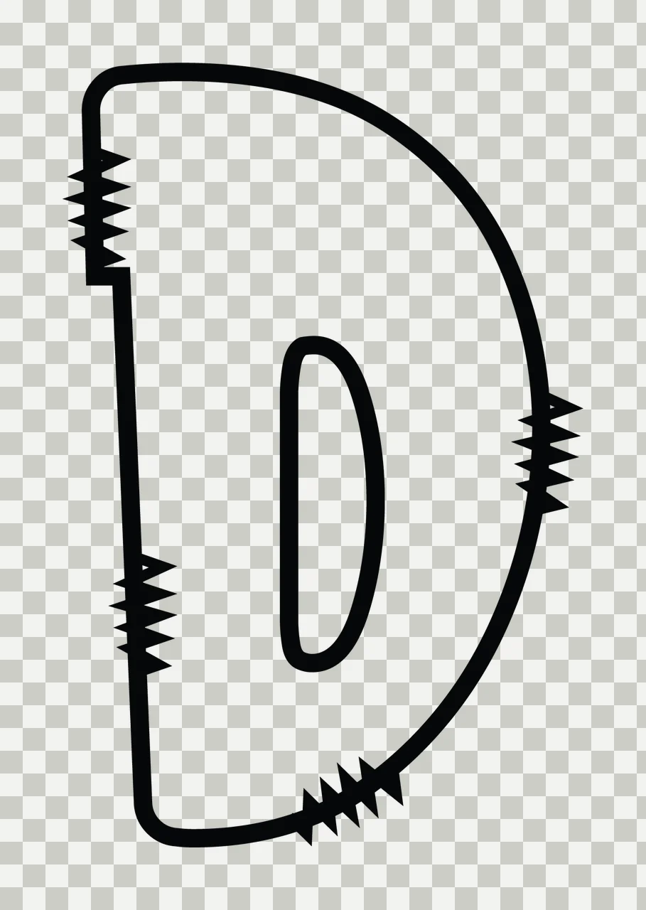 Letters Doodle Character 22 hand drawn sketch whimsical scalable transparency and detail preview thumbnail
