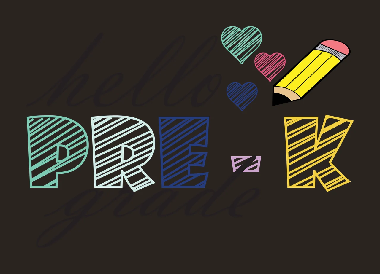 Hello Pre K Grade Script Pencil Art lettering drawing heart contrast preview thumbnail