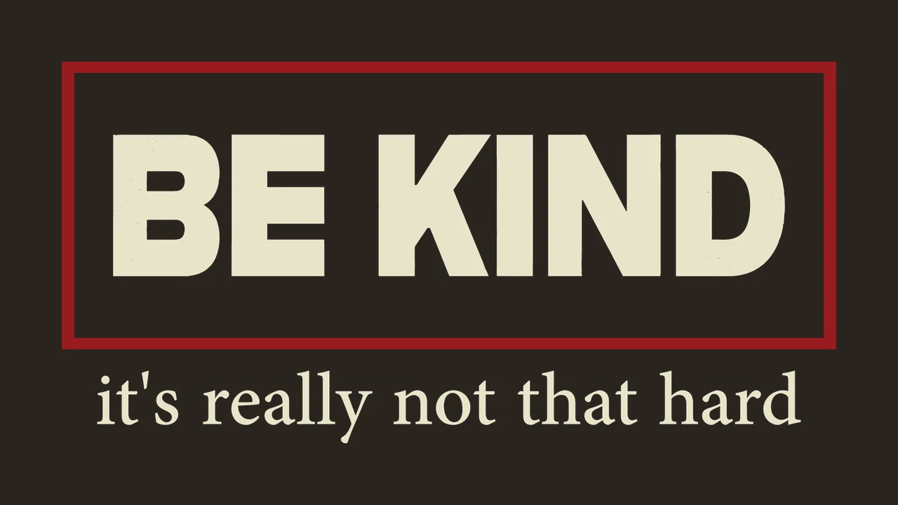 Sign With Rectangle Border And Kindness In Red contrast preview thumbnail