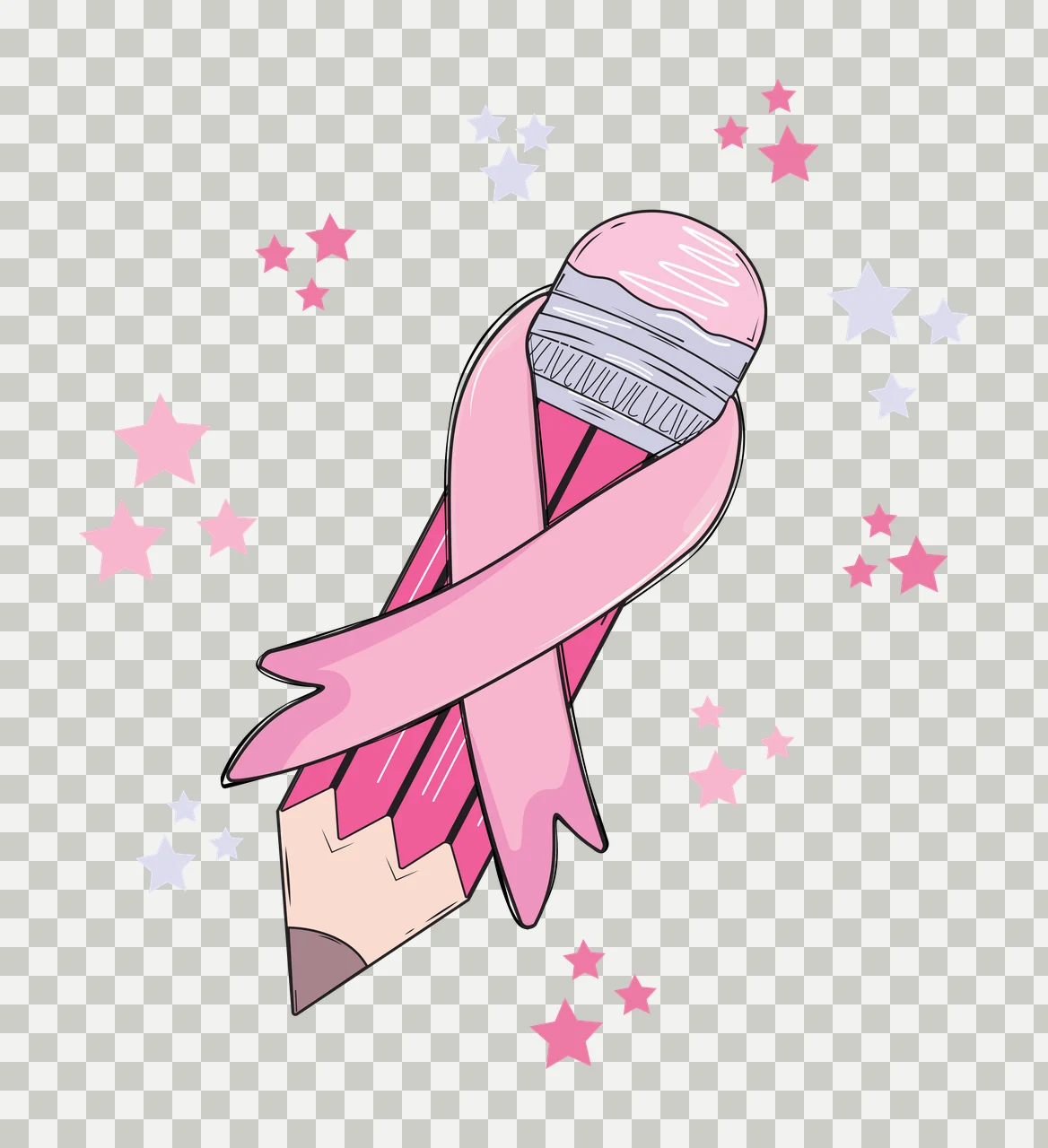 Black Rocket Silhouette With Surrounding Stars display white transparency and detail preview thumbnail