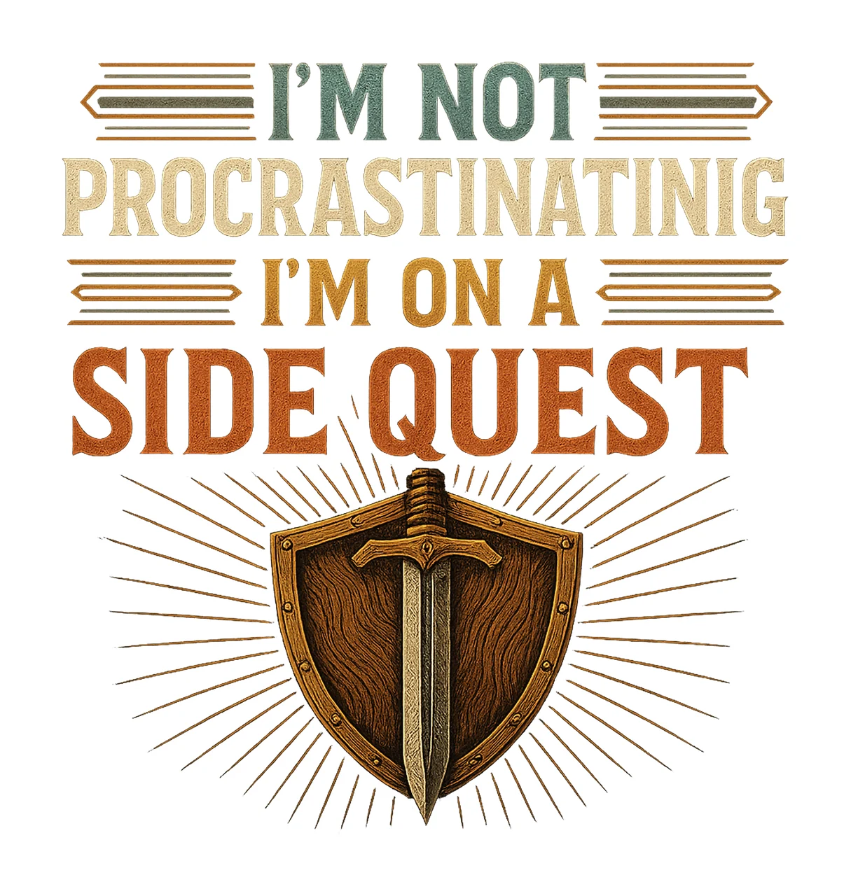 Im Not Procrastinating Im Doing Side Quests Gamer Retro